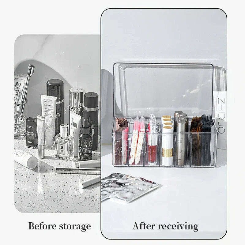 Transparent Eyelash and Swab Organizer
