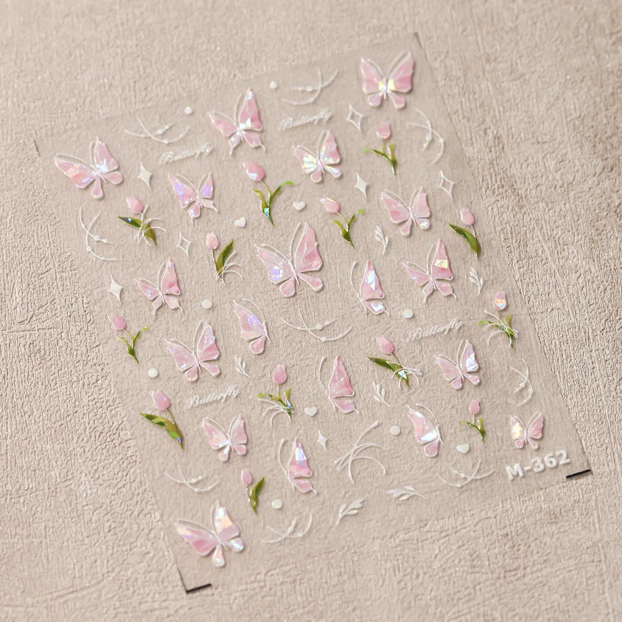 5D Spider Web Nail Sticker