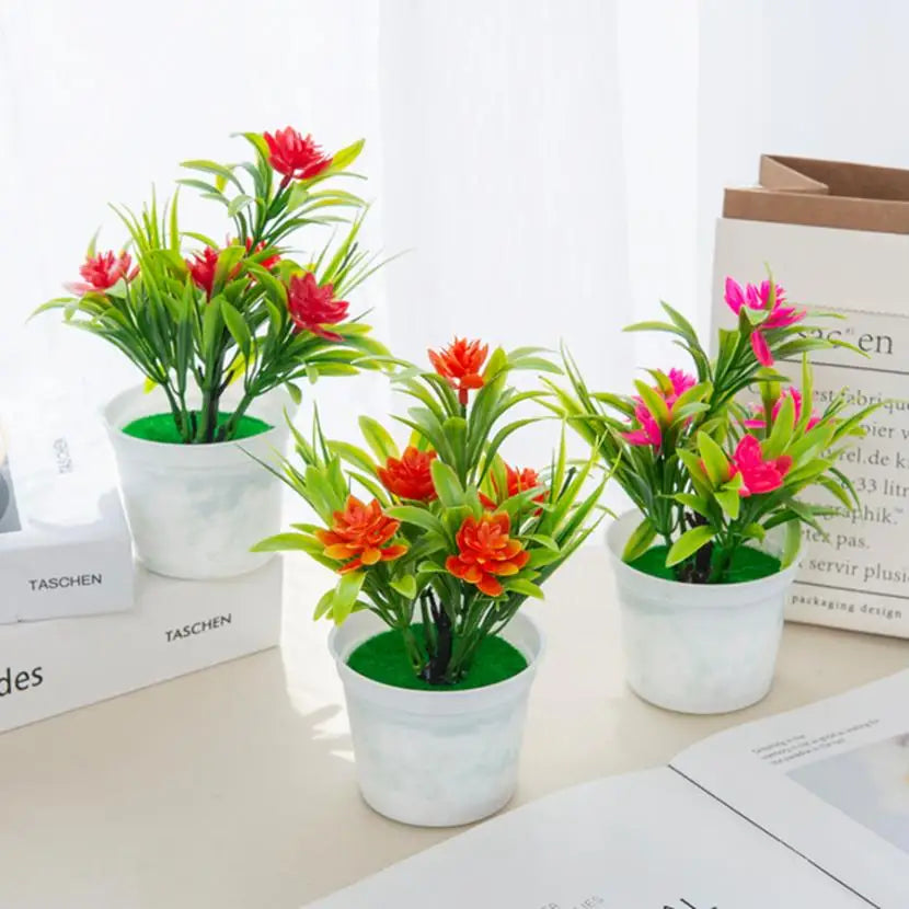 TTCY Mini Potted Bonsai Flowers