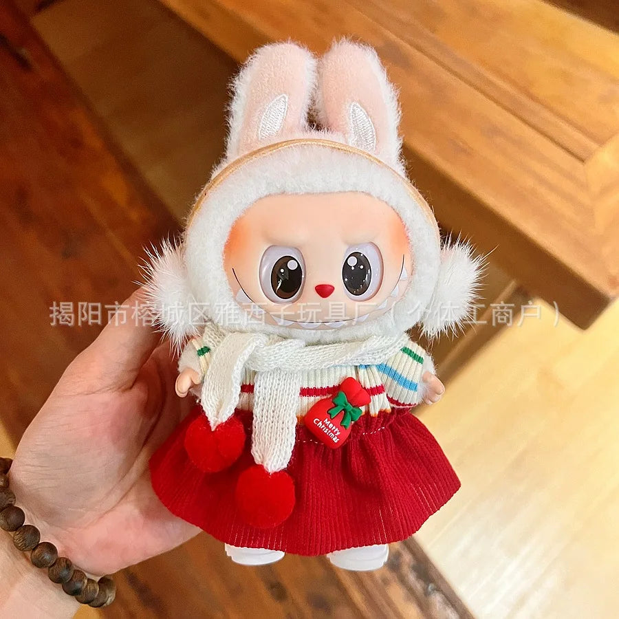 Labubu Santa & Snowman Outfit