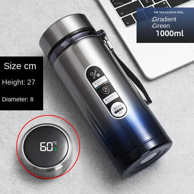 LED Display Stainless Steel Water Bottle