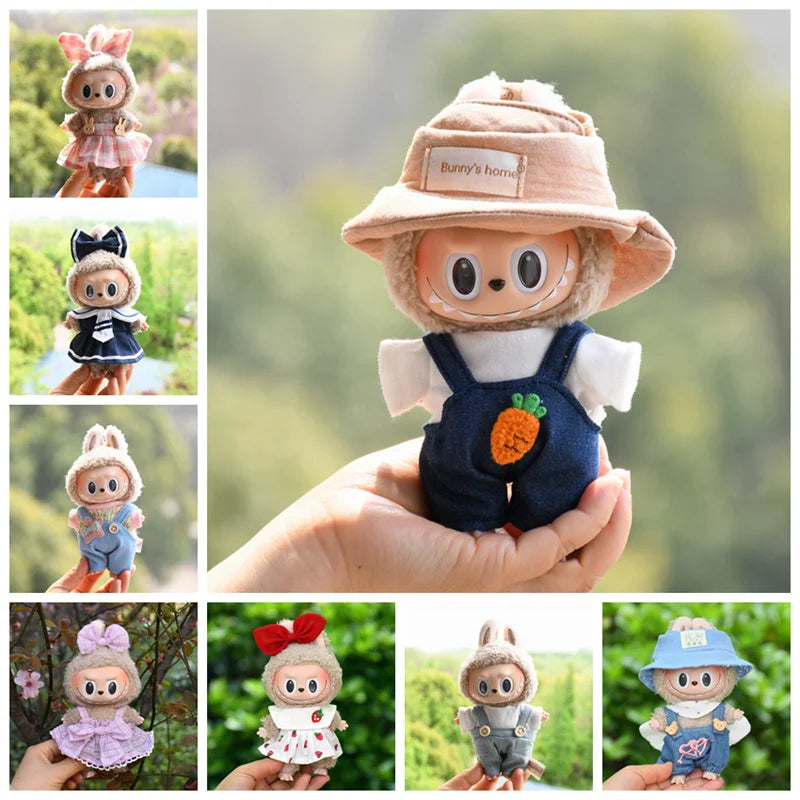 EXO Labubu Overalls Hat Set