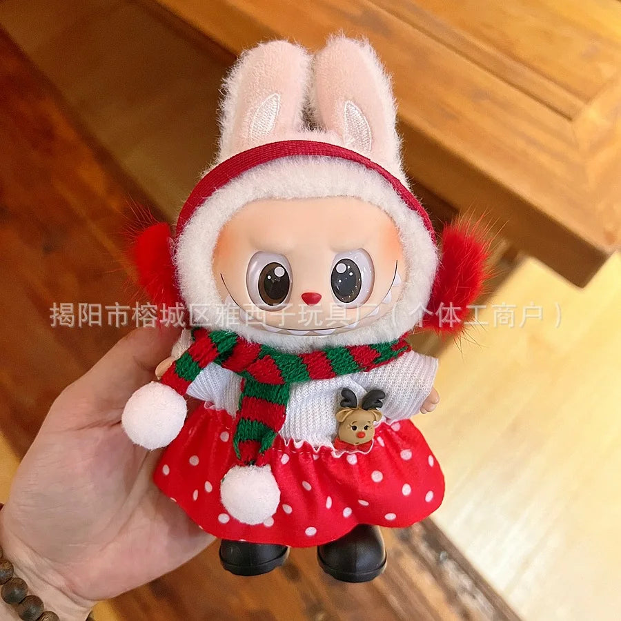Labubu Santa & Snowman Outfit