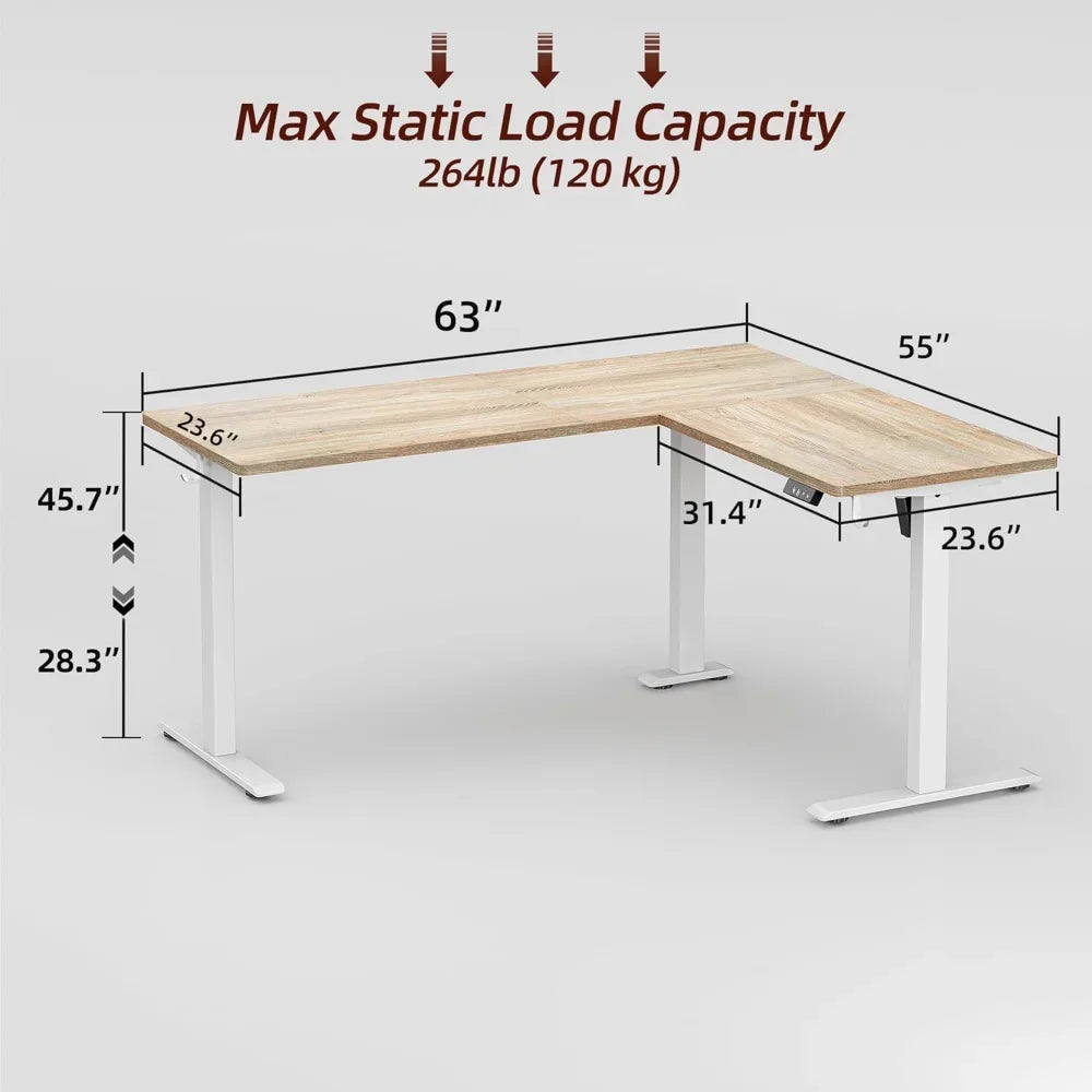 HUANZHUANG L-Shaped Adjustable Standing Desk