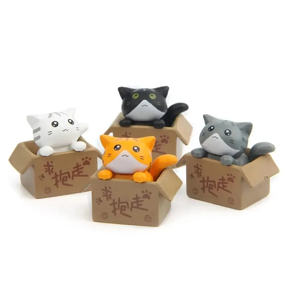 Mini Cat Figurines Home Decor