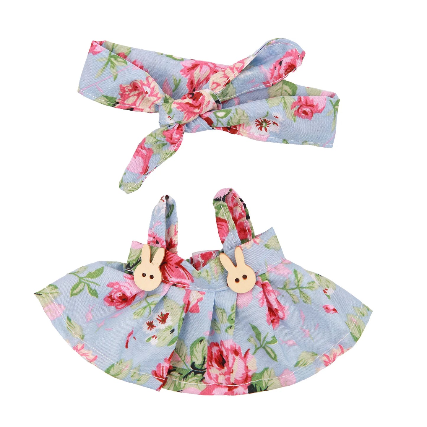 Labubu Floral Doll Outfit Set