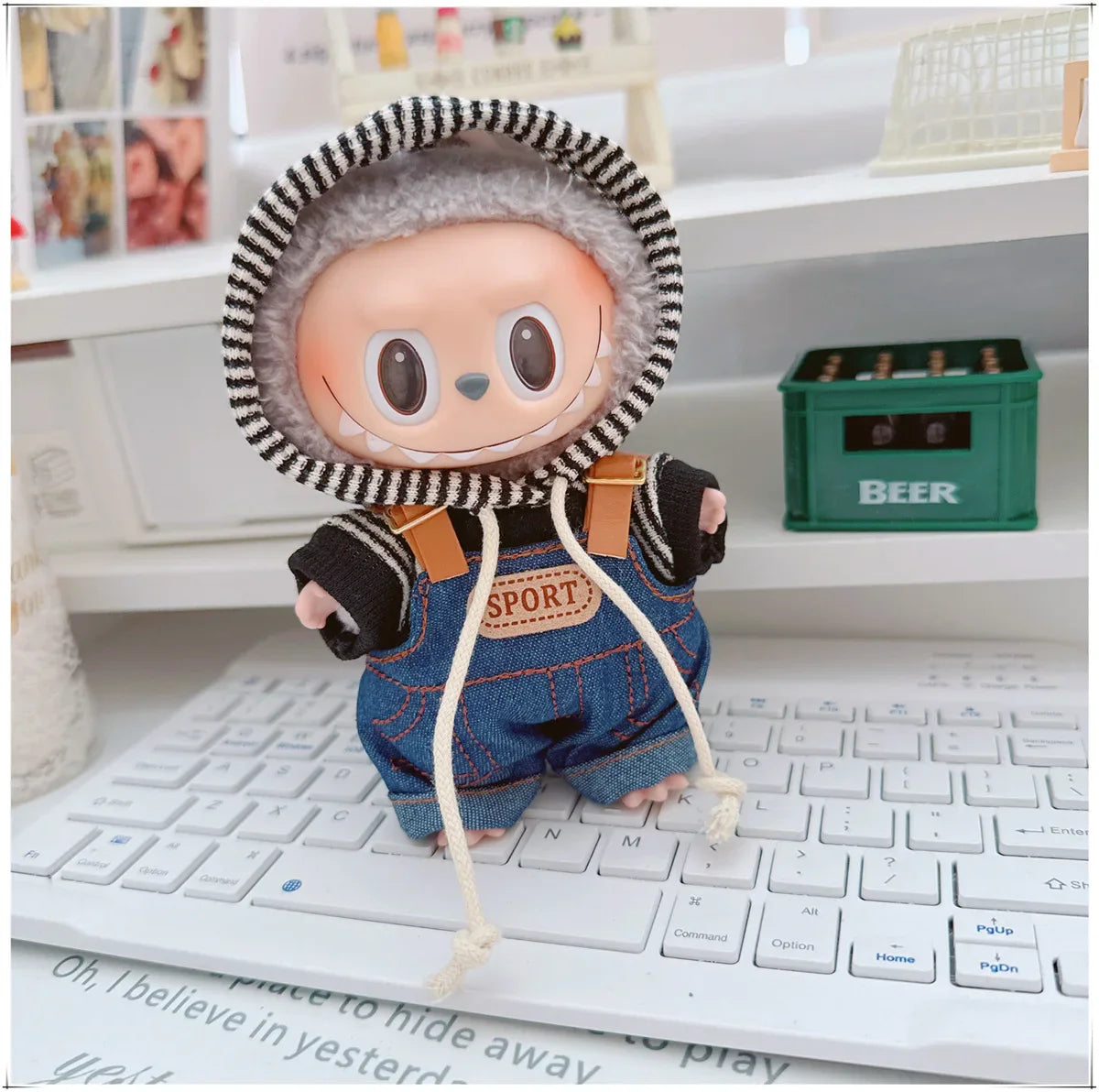 Labubu Denim Hoodie Outfit Set