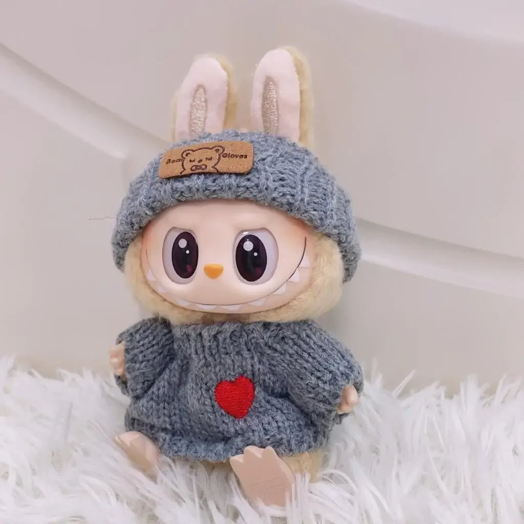 Labubu Solid Color Hoodie Set