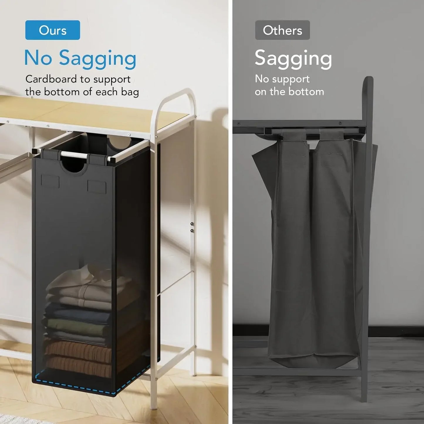 3-Section Laundry Sorter Basket