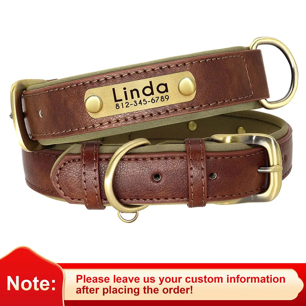 Custom PU Leather Dog Collar