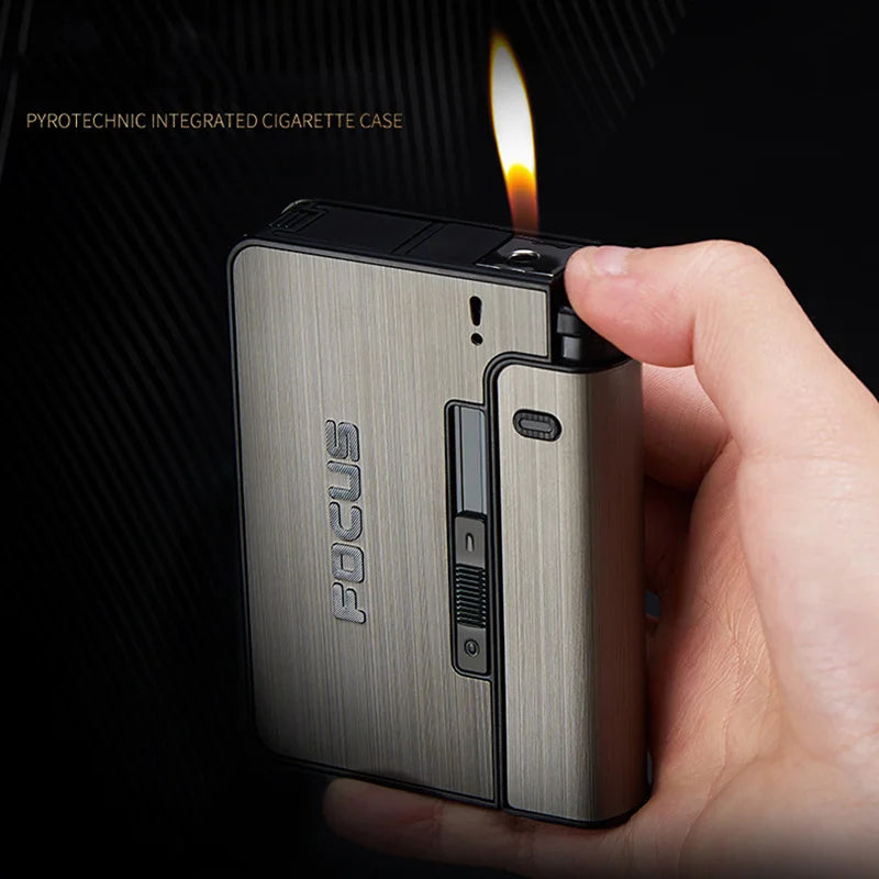 Portable Automatic Metal Cigarette Case