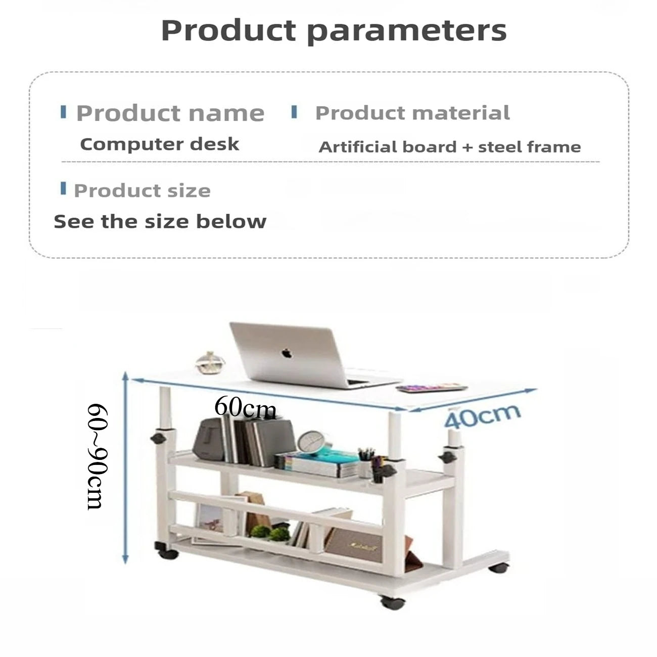 Adjustable Movable Bedside Desk