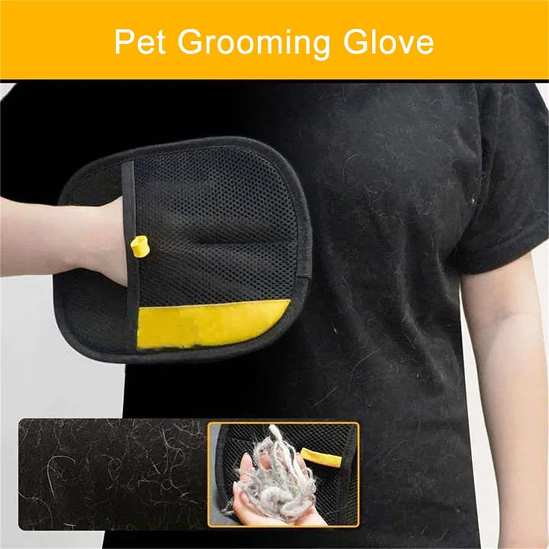 Double-Sided Pet Grooming Gloves
