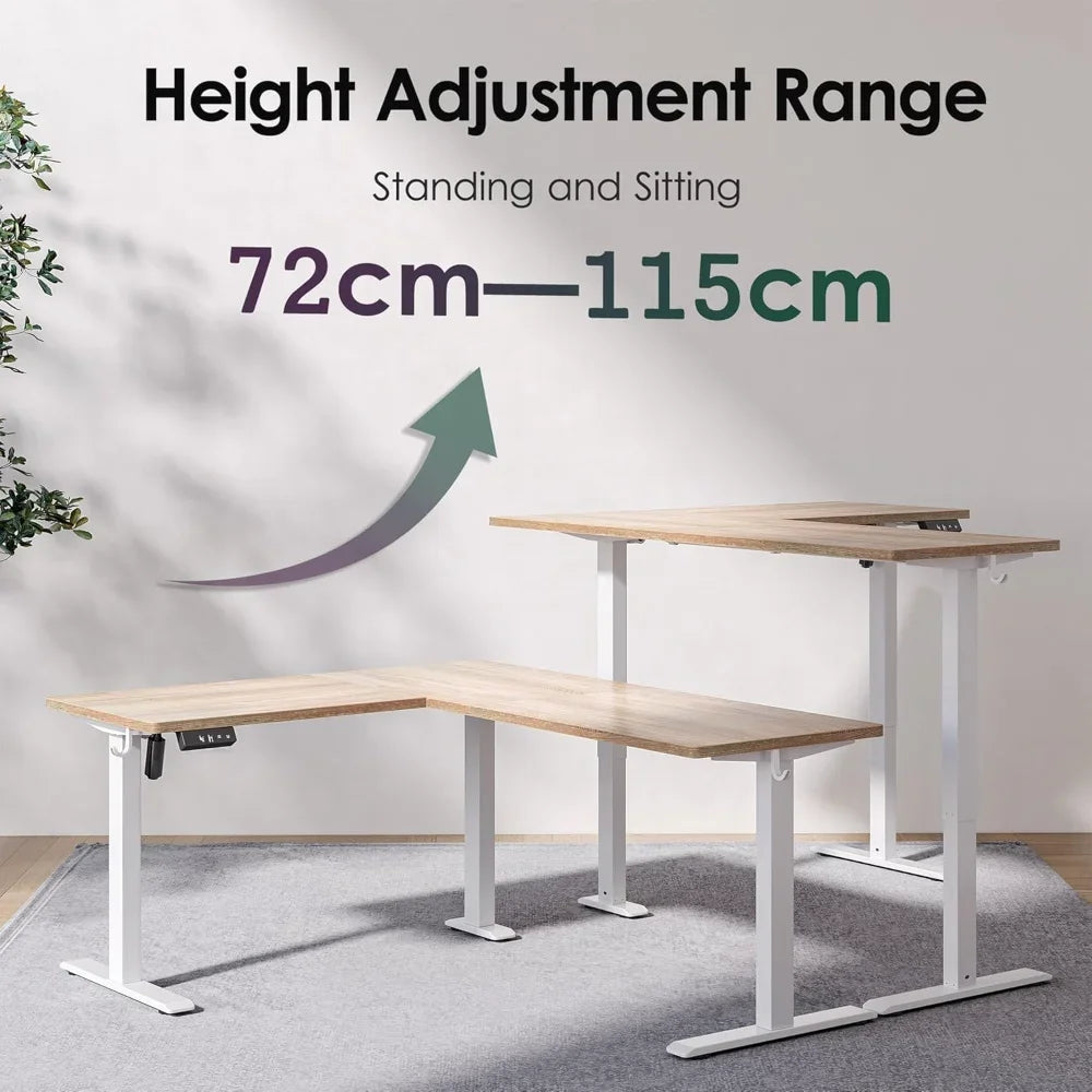 HUANZHUANG L-Shaped Adjustable Standing Desk