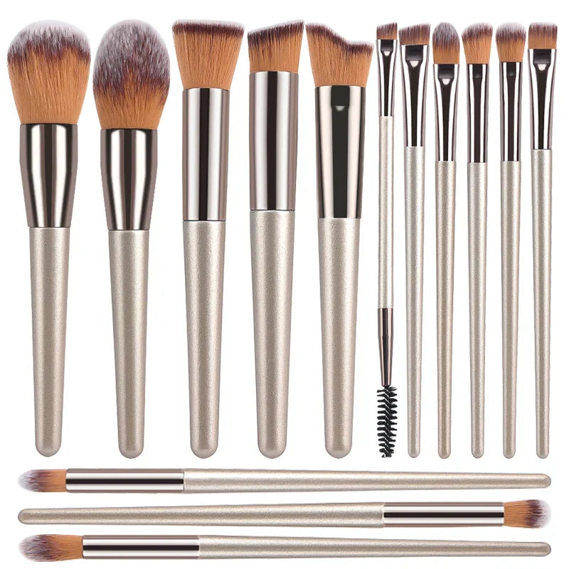 Luxury Hot Champagne Makeup Brush Set