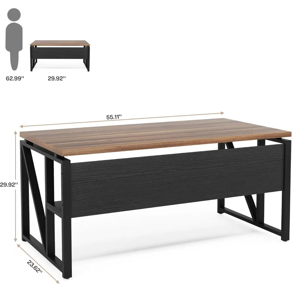 HUANZHUANG 55-Inch Home Office Desk