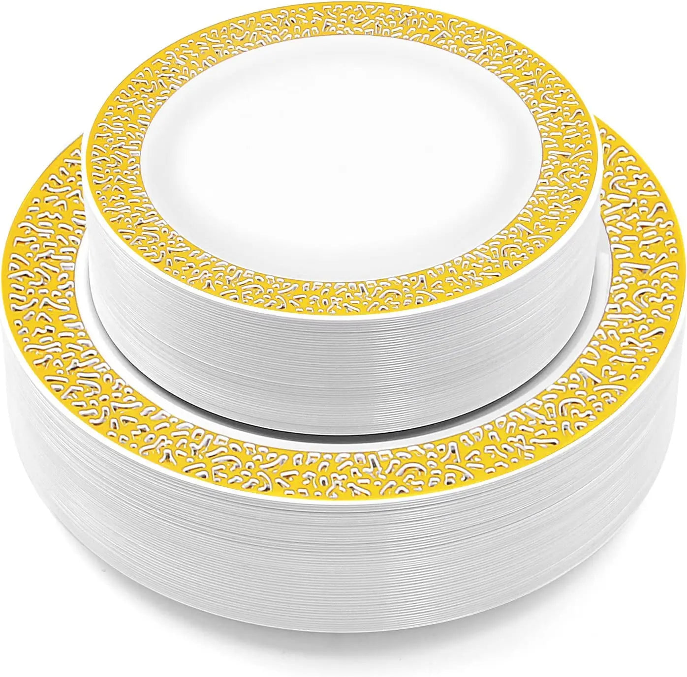 Gold Plastic Party Plate Set