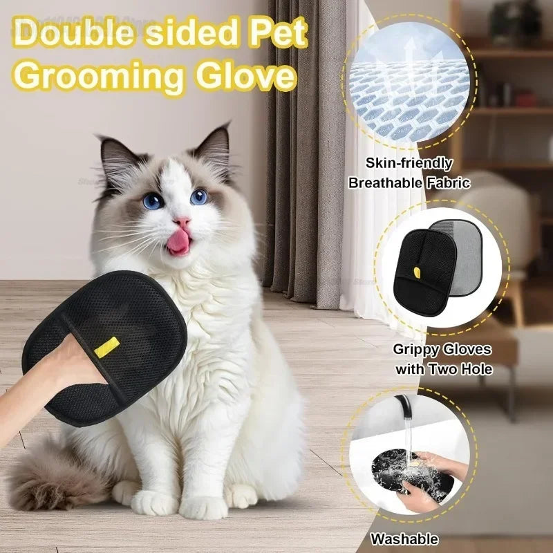 Soft Pet Grooming Hair Gloves