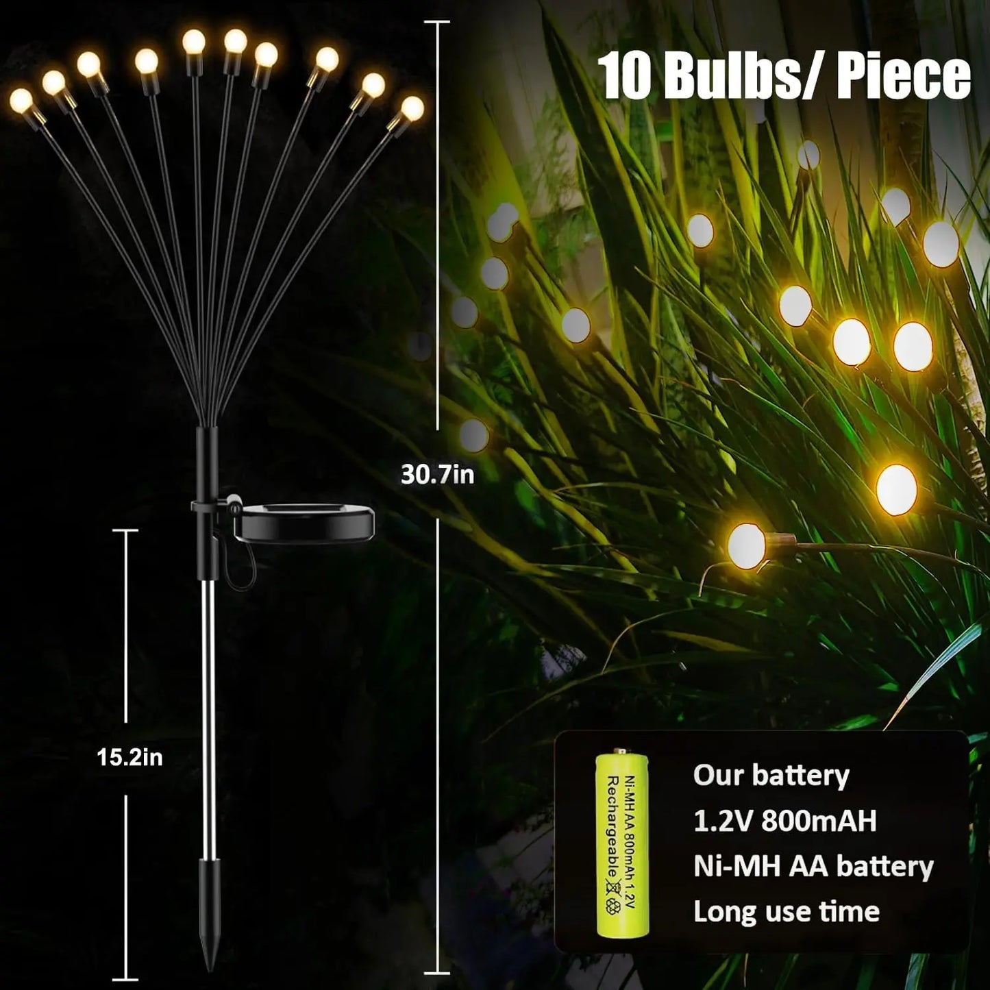 Solar Firefly Garden Decoration Lights