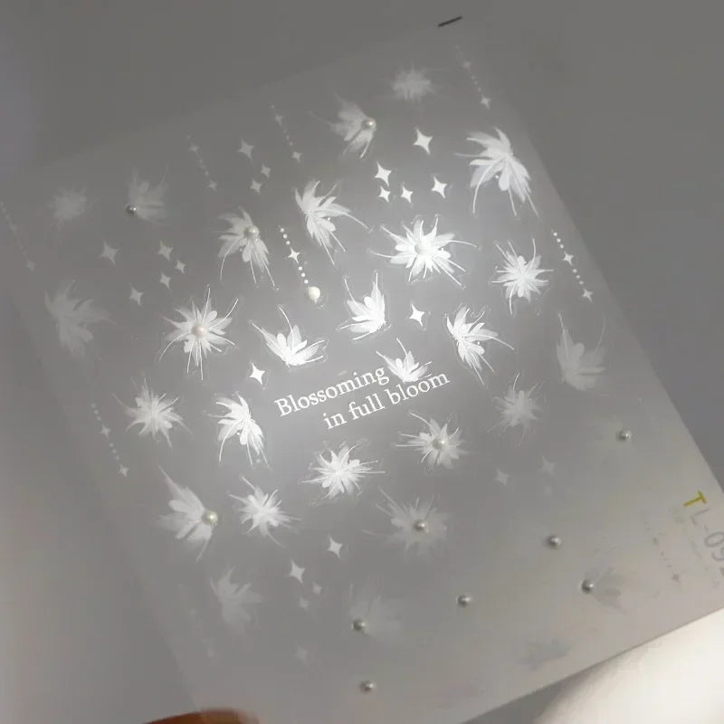 5D Spider Web Nail Sticker