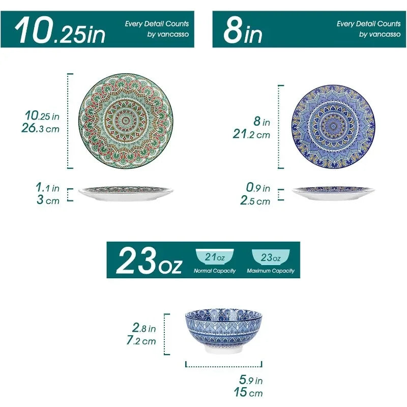 Mandala Porcelain Dinnerware Set