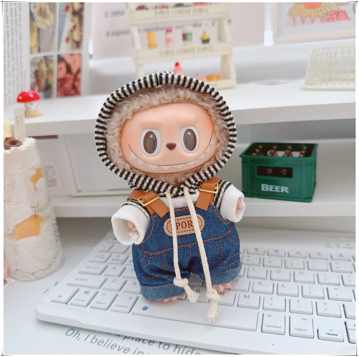 Labubu Denim Hoodie Outfit Set