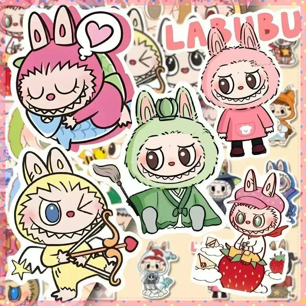 High-Quality Labubu V3 Macaron Keychain