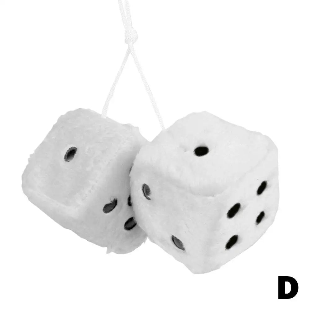 Plush Dice Car Ornament Pendant