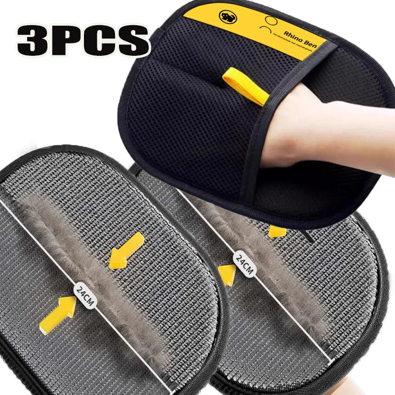 Double-Sided Pet Grooming Gloves