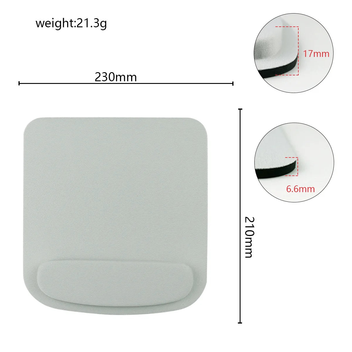 Ashiboogoole Ergonomic Mouse Pad with Wrist Rest
