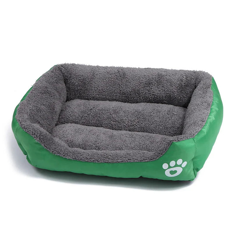 Large Square Plush Dog Bed