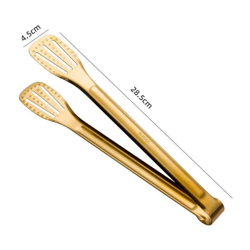 Gold Stainless Steel BBQ Tongs