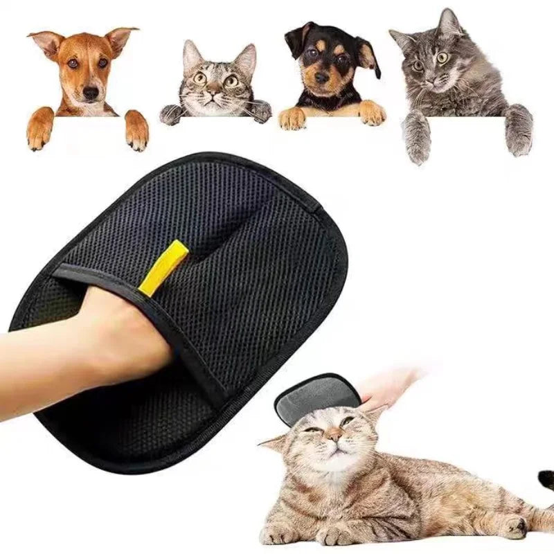 Double-Sided Pet Grooming Gloves