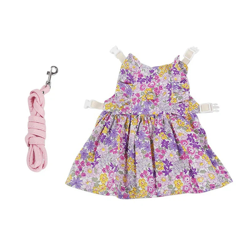 Cotton Rabbit Harness Dress Set