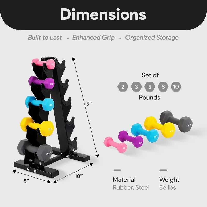 BalanceFrom 56lb Dumbbell Set