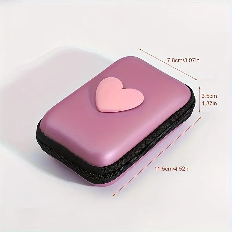 3D Heart Cable Storage Bag
