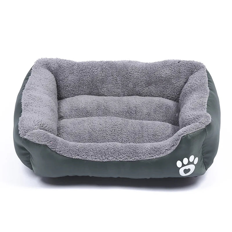 Large Square Plush Dog Bed