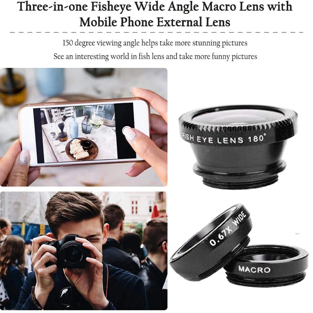 3-in-1 Fisheye Phone Lens