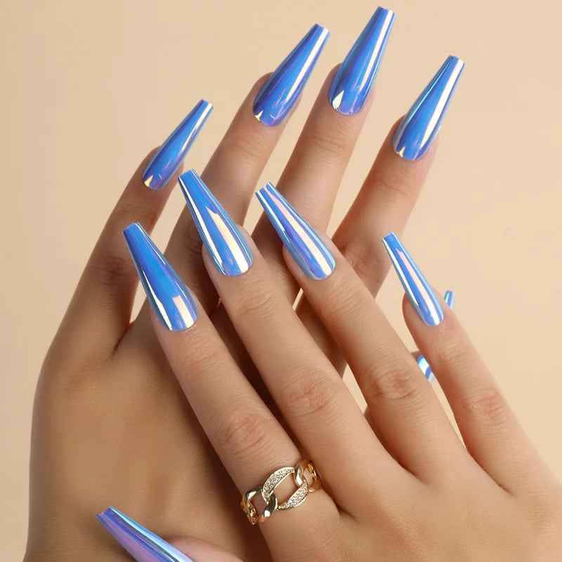 24PCS Mirror Effect Press-On Nails