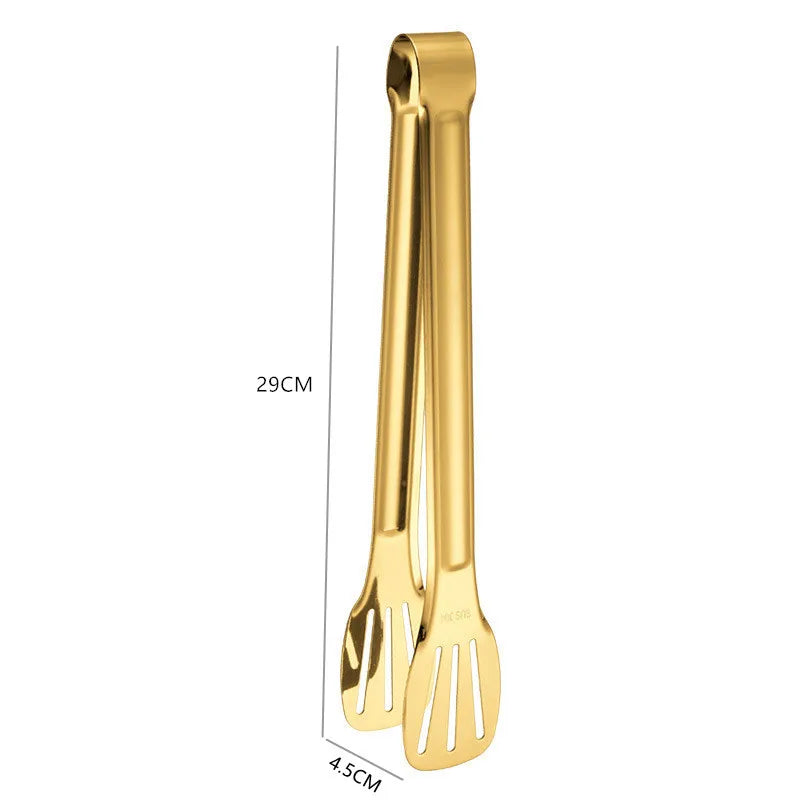 Gold Stainless Steel BBQ Tongs