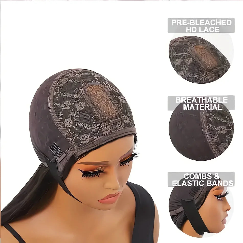 Straight Human Hair Wig with Bangs