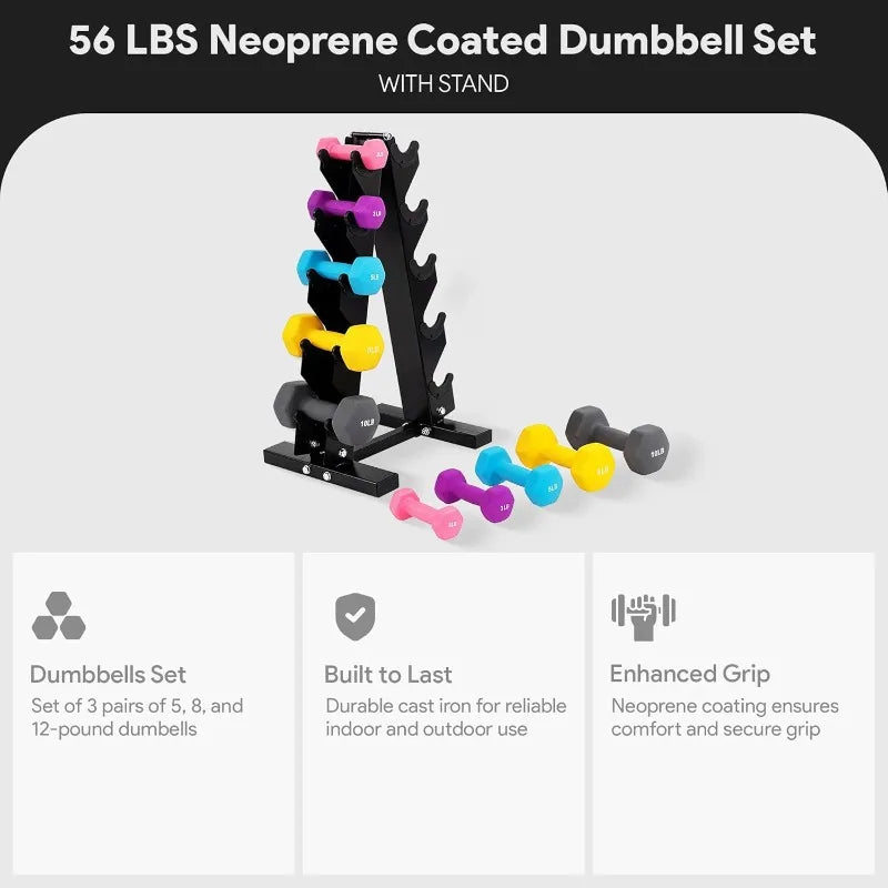 BalanceFrom 56lb Dumbbell Set