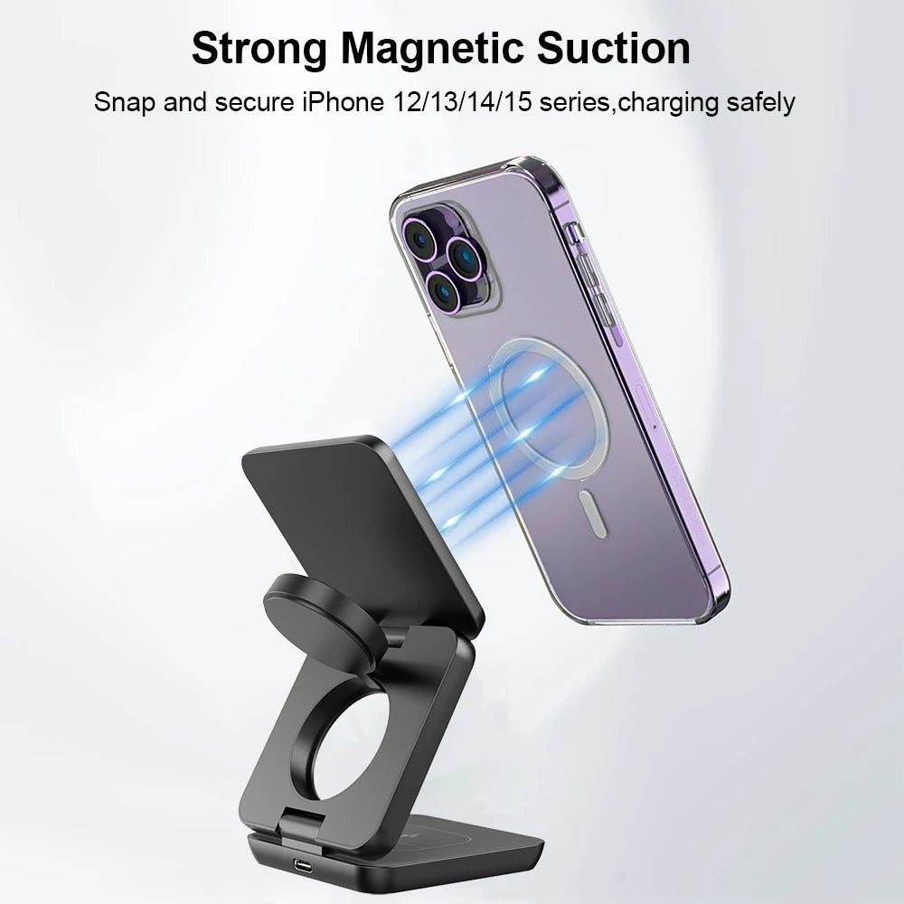 3-in-1 Foldable Magnetic Charger