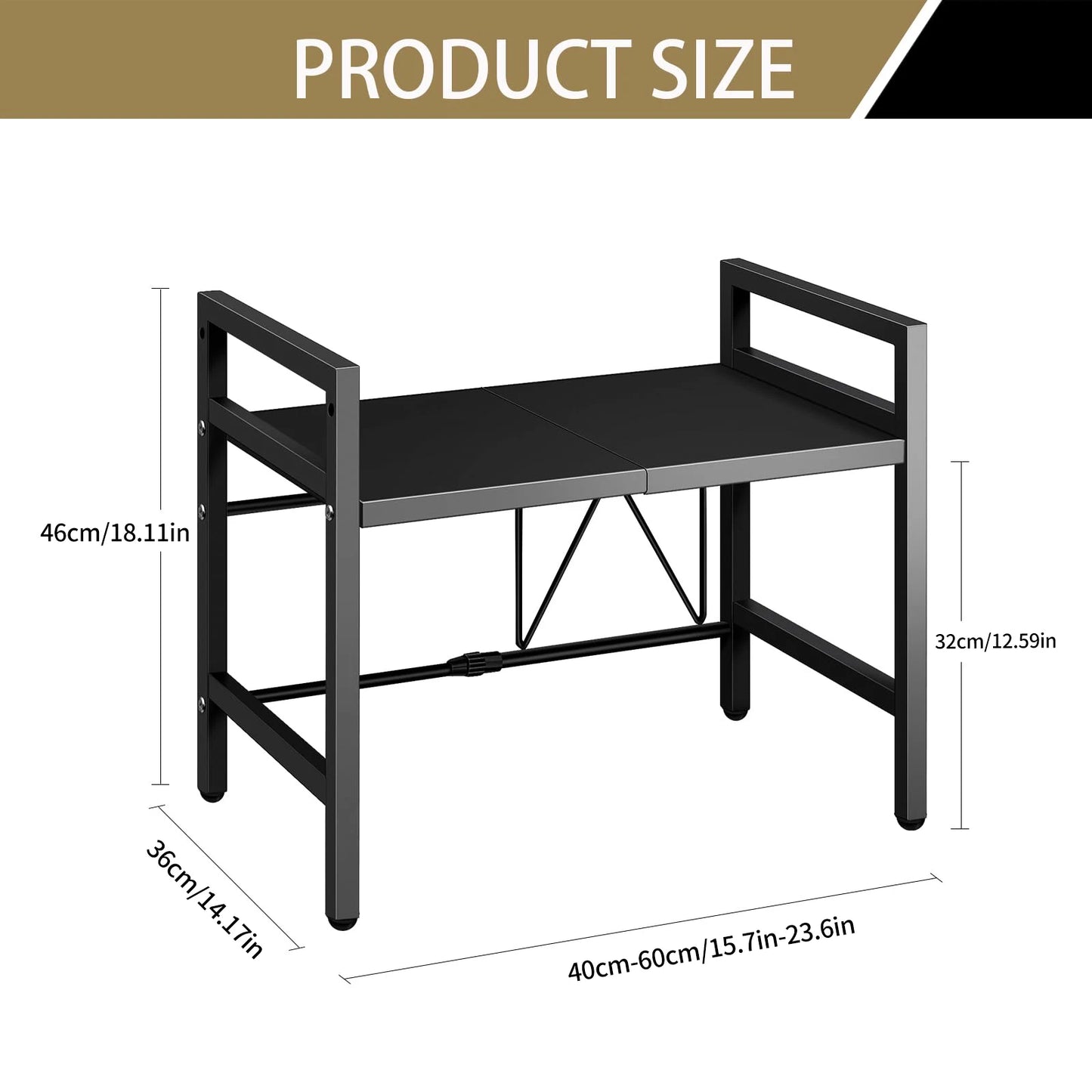 Adjustable Microwave Kitchen Shelf