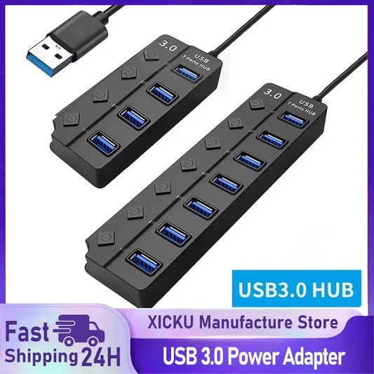 XIKCU USB 3.0 Hub with Switches