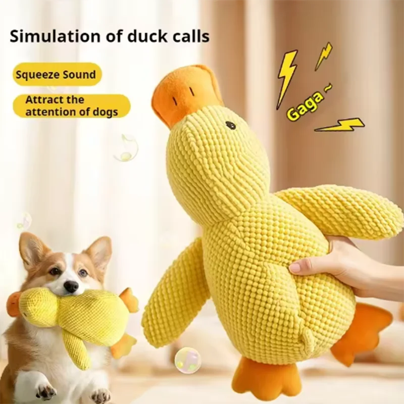 Plush Calming Duck Dog Toy