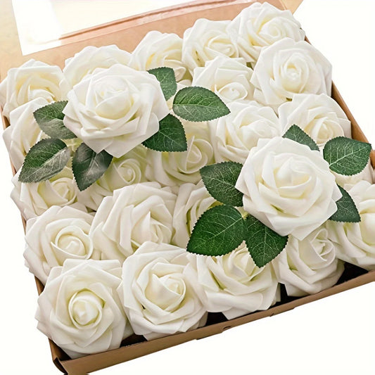 Artificial Rose Flowers with Stems
