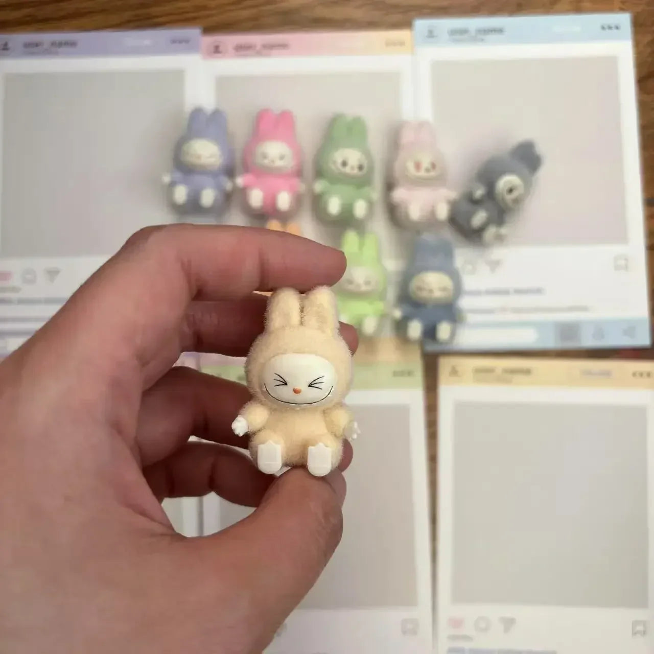 New Mini Labubu Sitting Posture Action Figure Dolls