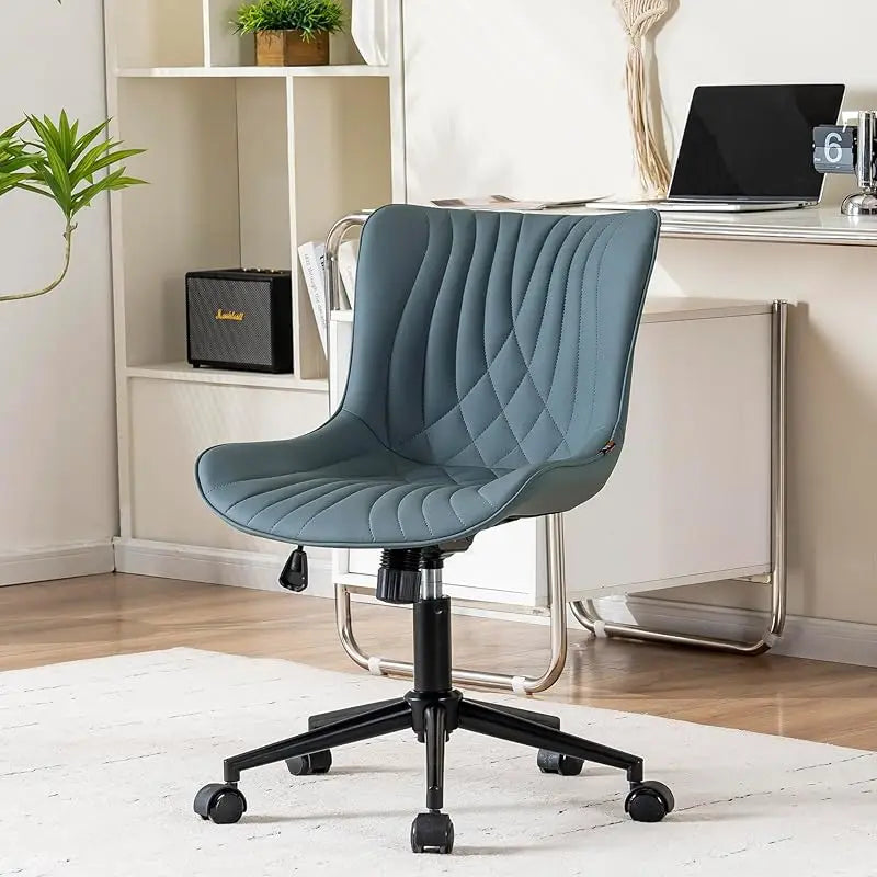 Modern Armless PU Office Chair