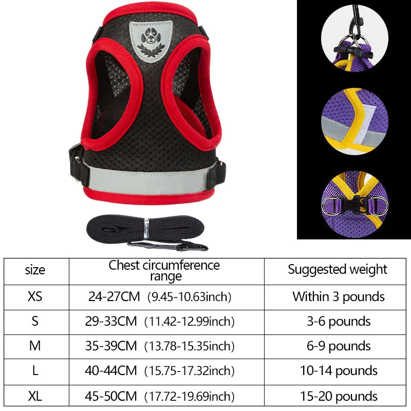 Adjustable Reflective Pet Harness